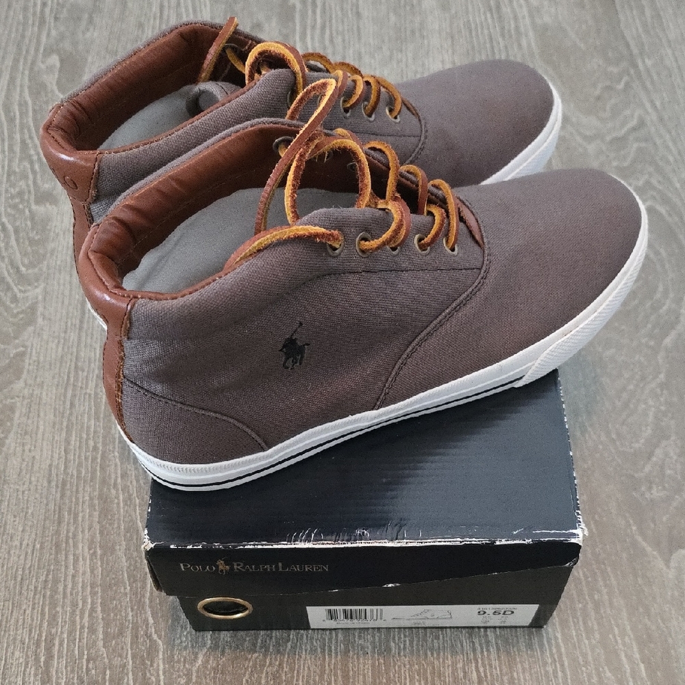 Polo Zale by Ralph Lauren Men's Brown and Tan Sneakers